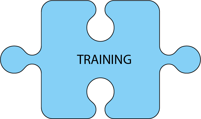 Puzzleteil Blau - Training
